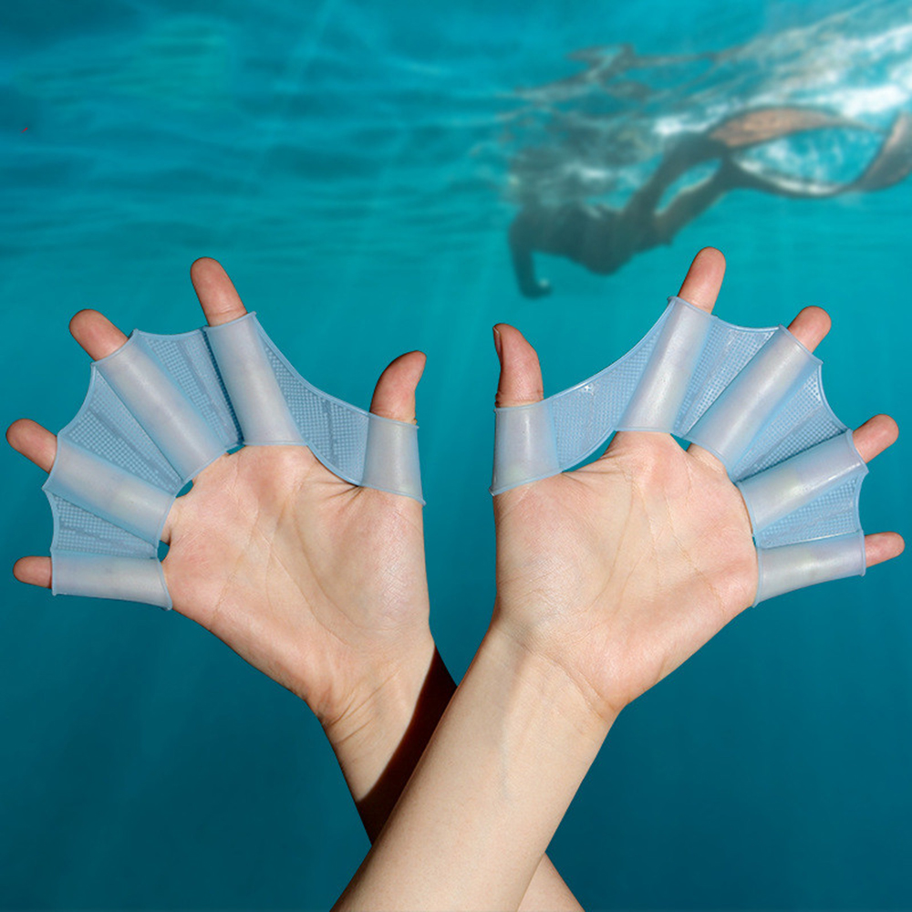 Flippers Swimming - Silicone Swim Fins Hand Paddles Set