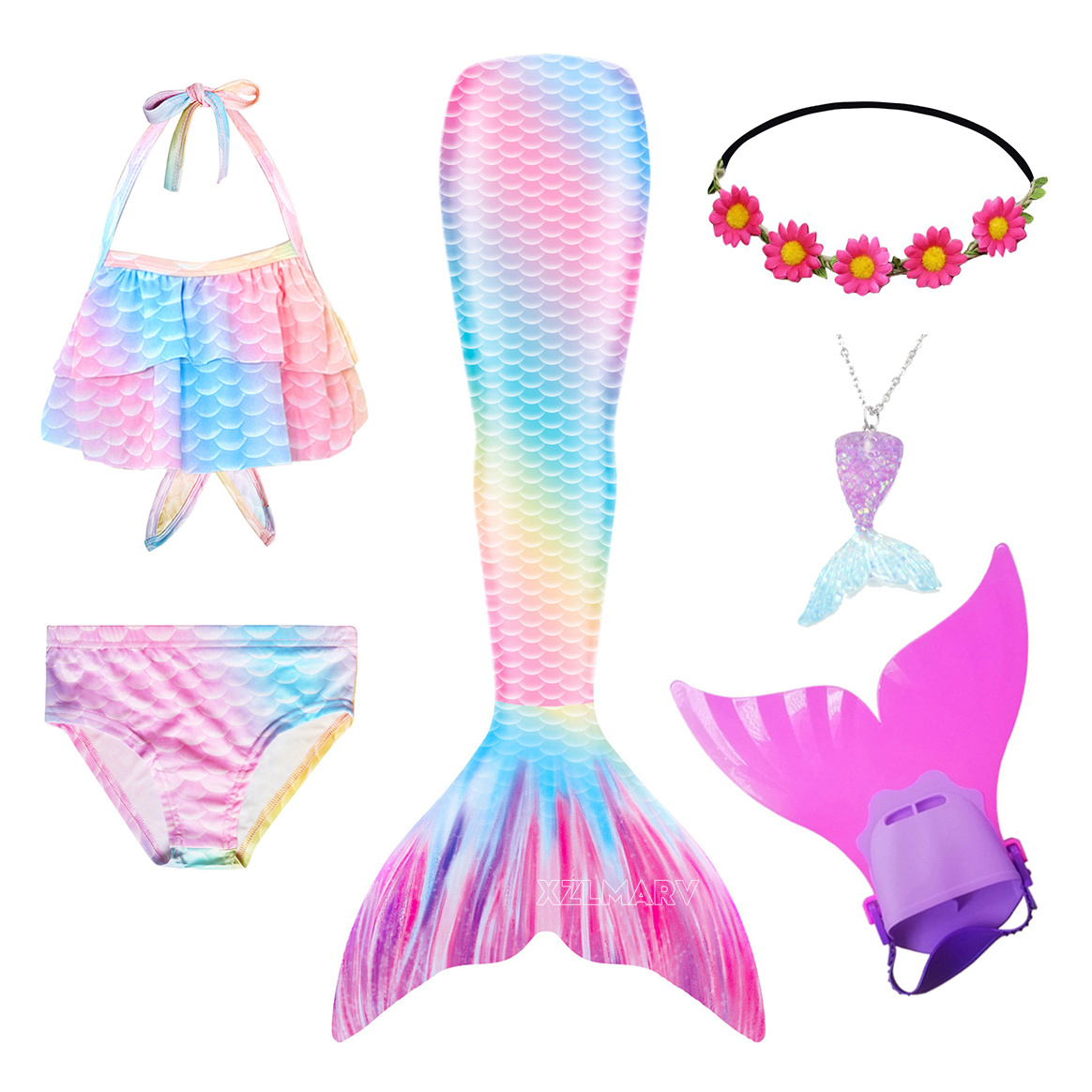 6Pcs/set Ariel Girls Swimming  - đánh giá và giá Swim Fins