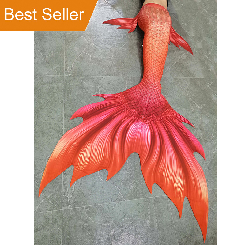 Orange Woman Mermaid Tail Skin - đánh giá và giá Swim Fins
