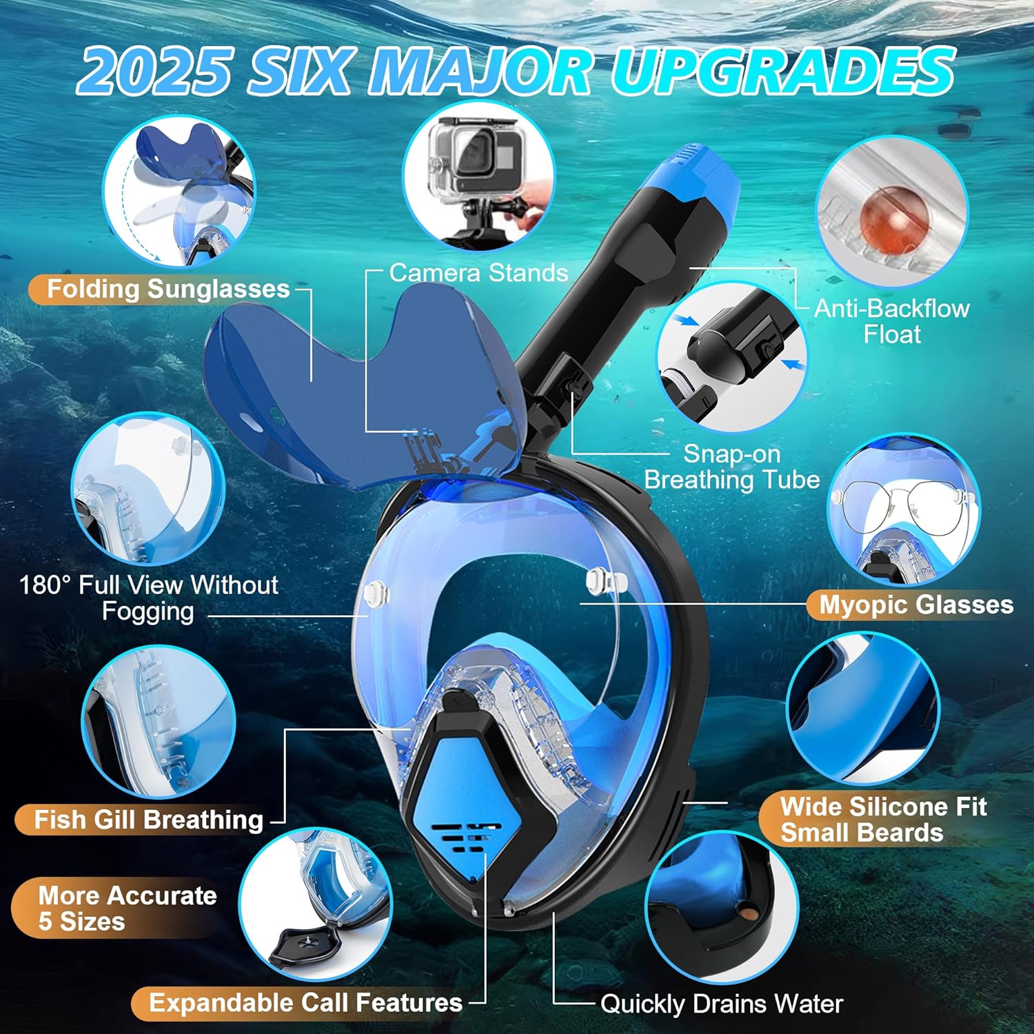 Devilfish Full Face Snorkel Ma - đánh giá và giá Snorkel Set