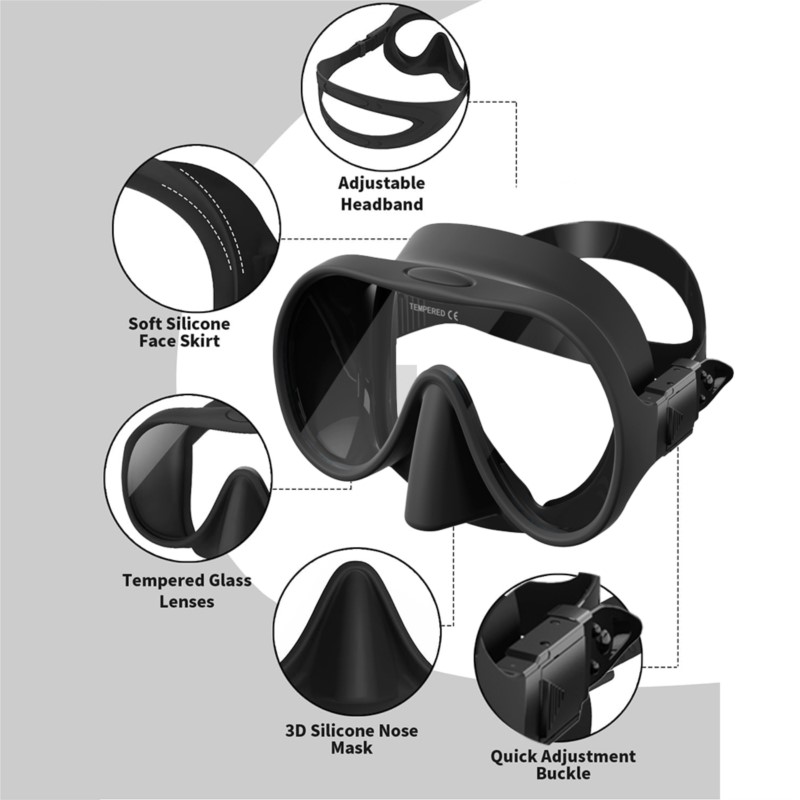 Adult Snorkel Set Semi Dry Sno - đánh giá và giá Snorkel Set